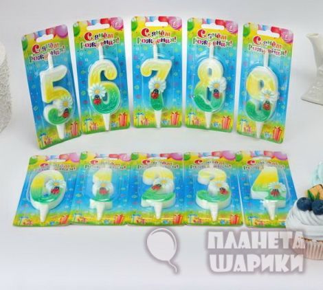 Свеча для торта  "Ромашка"